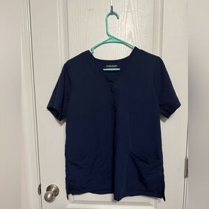 Mandala Navy Blue Scrub Top